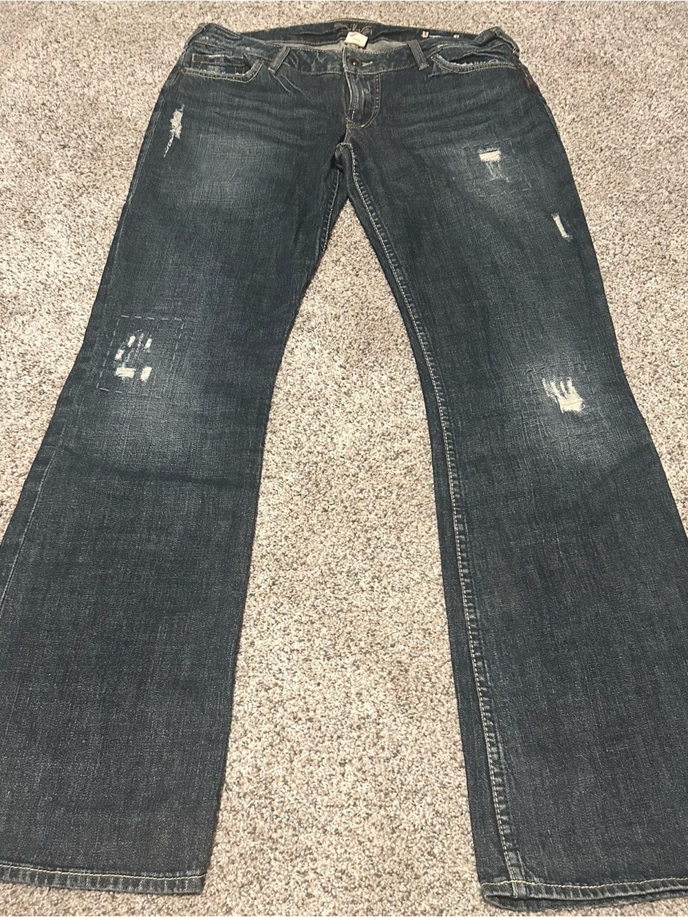 Women's Silver Toni Low Rise Distressed Jeans, W31 x L33